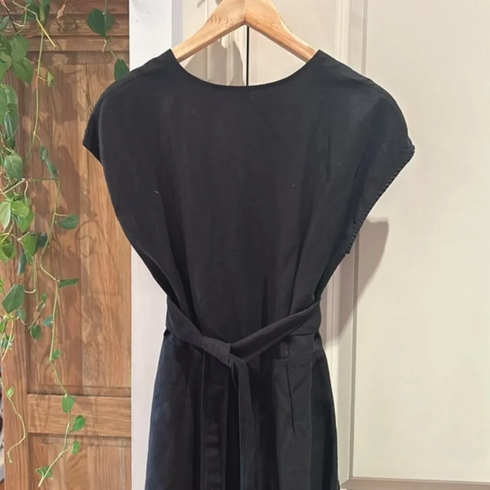 ARITZIA WILFRED Brax linen black jumpsuit 4 - Picture 10 of 11